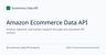 Ecommerce Data API